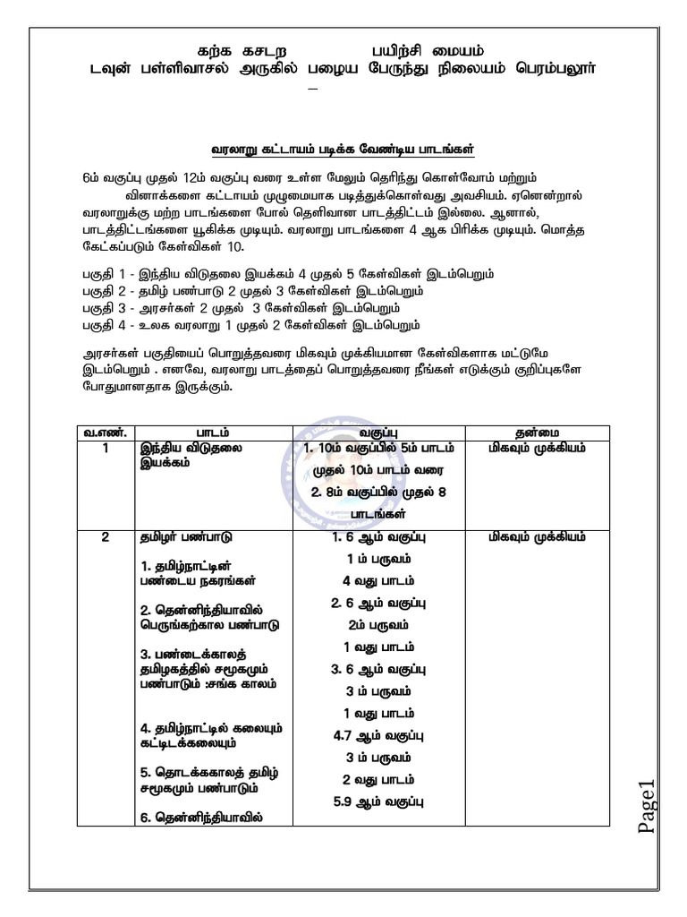 Vadakai Pathiram Police Guidelines | PDF