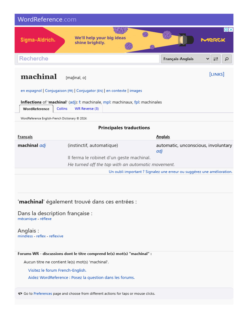 Définition de 