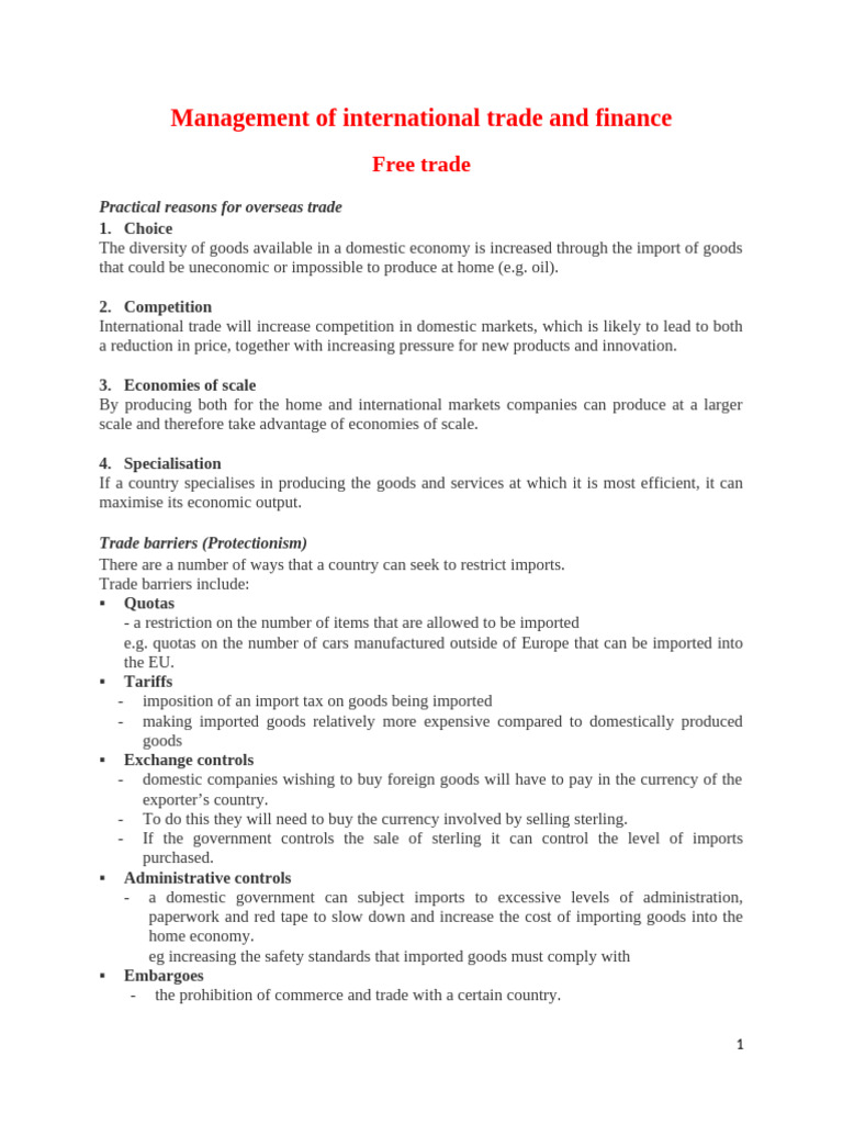 Acc. Management of International Trade and Finance | PDF | Dividend ...