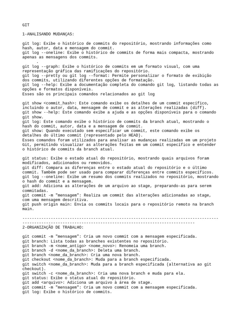 Comandos Essenciais do Git | PDF | Informática