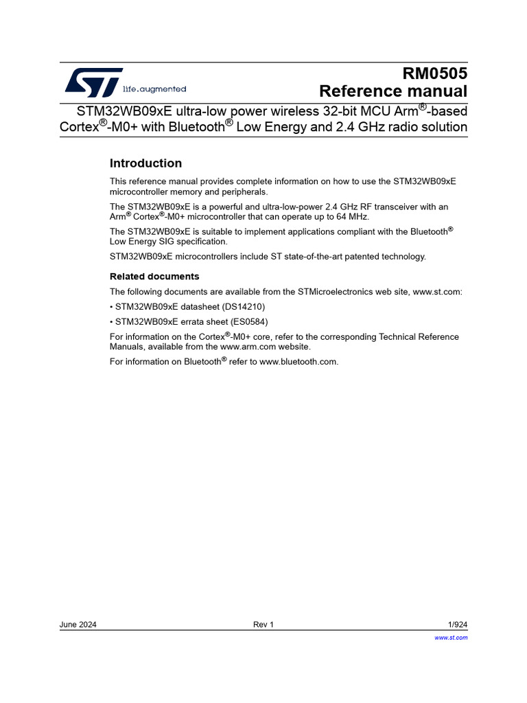 SMT32WB09xE Reference Manual | PDF | Computer Architecture | Computing
