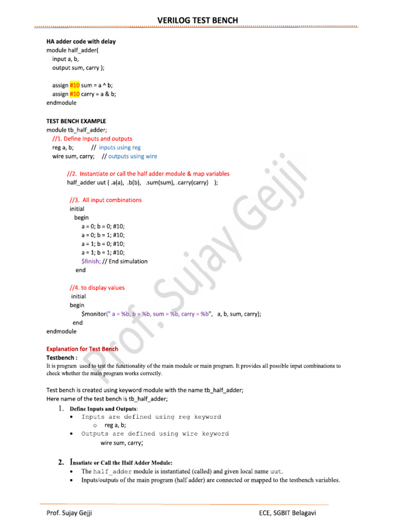 Verilog Test Bench | PDF