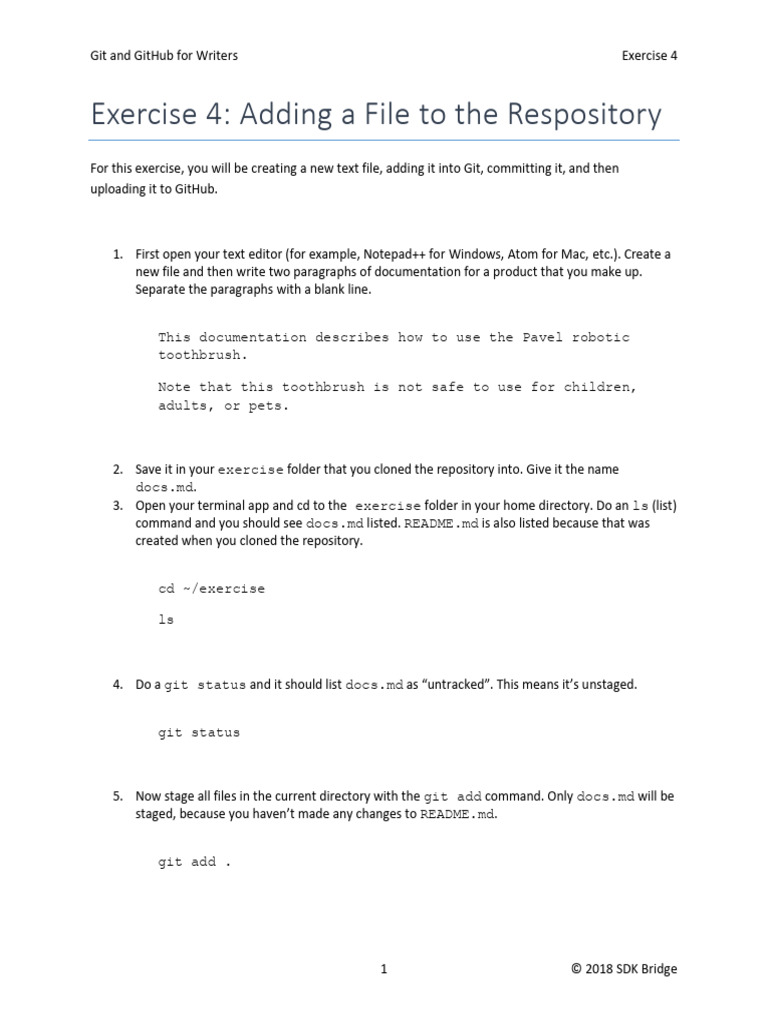 Exercise+4+Adding | PDF | Directory (Computing) | Computer File