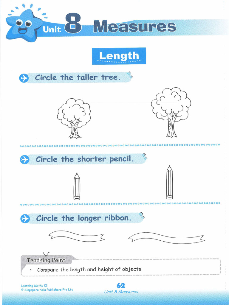 Learning Maths K1 Unit-8 Measures | PDF