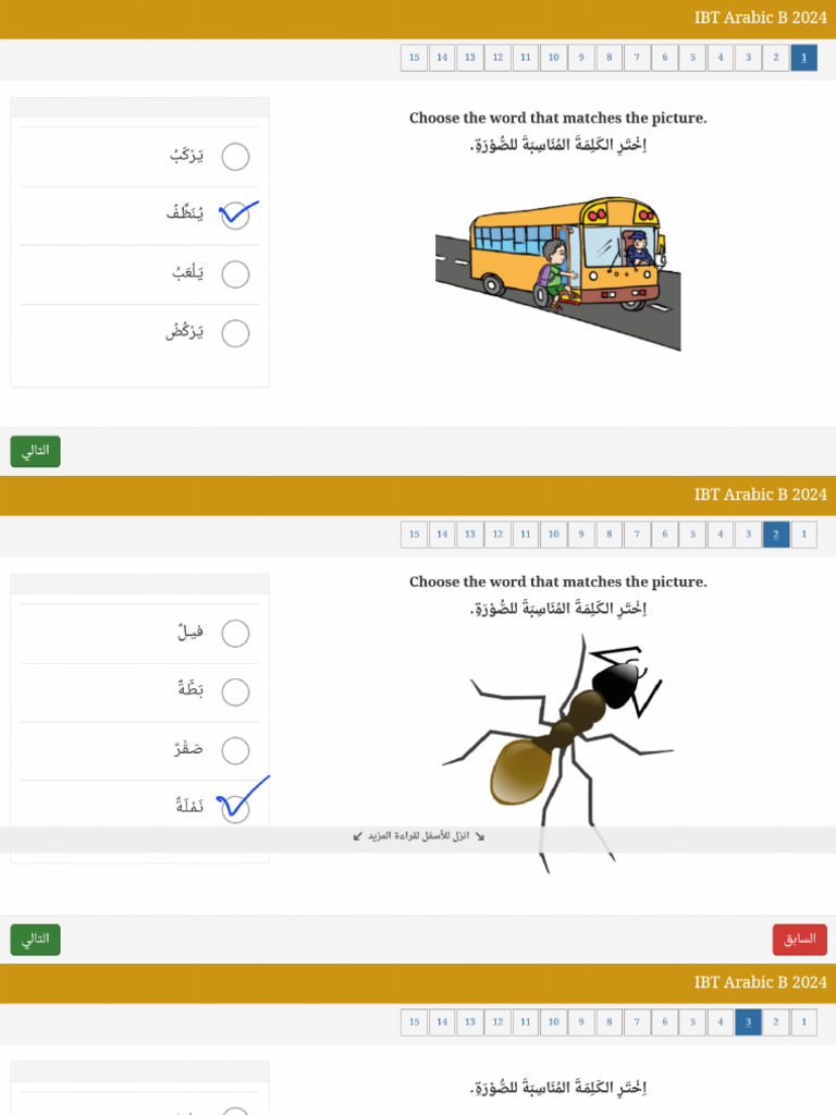 Arabic Ibt Test Winter Vacation | PDF