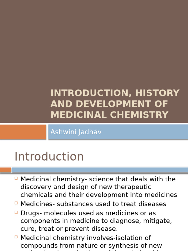 History and Development of Medicinal Chemistry | PDF | Medicinal ...
