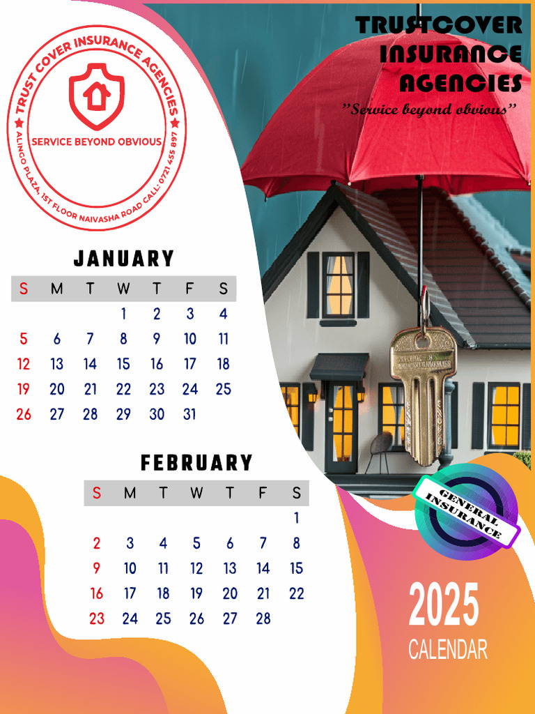 2025 TrustCover Insurance Calendar | PDF