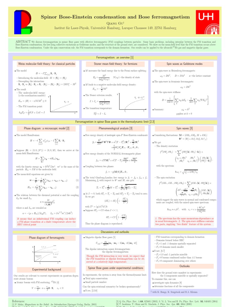 Qiang Gu - Spinor Bose-Einstein Condensation and Bose Ferromagnetism ...