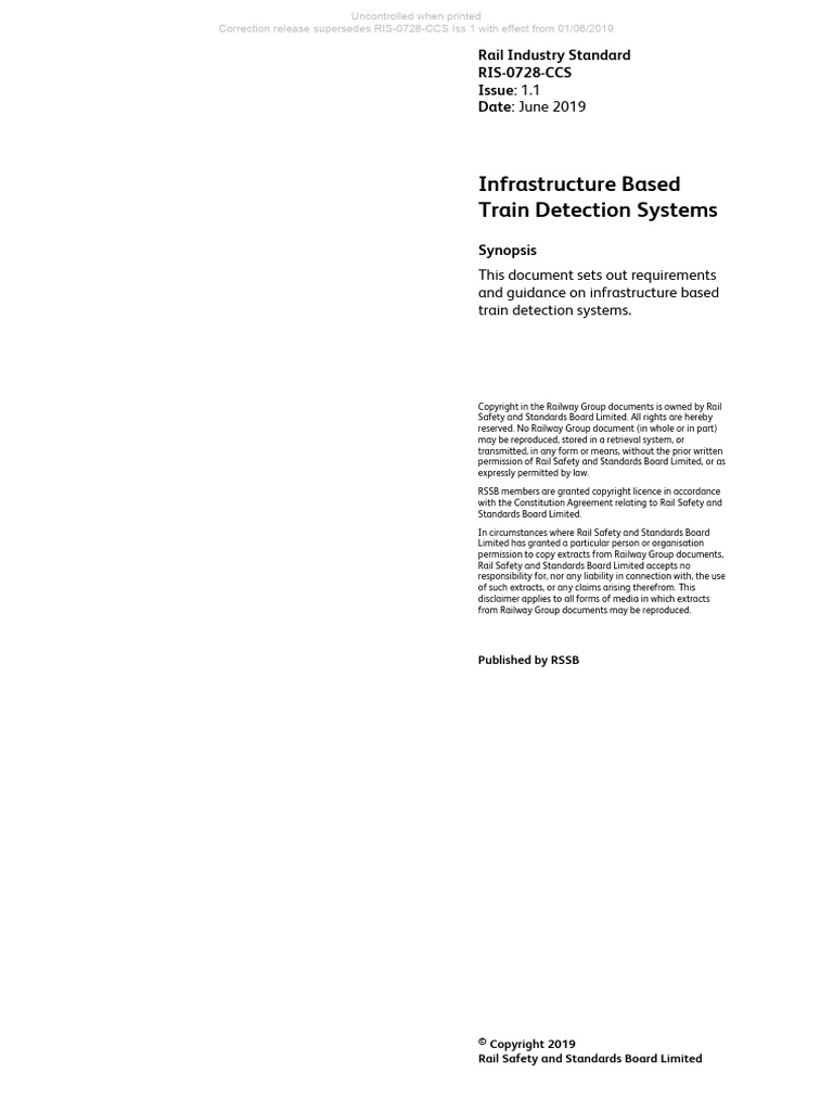 RIS 0728 CCS Iss 11 | PDF | Rail Transport | Train