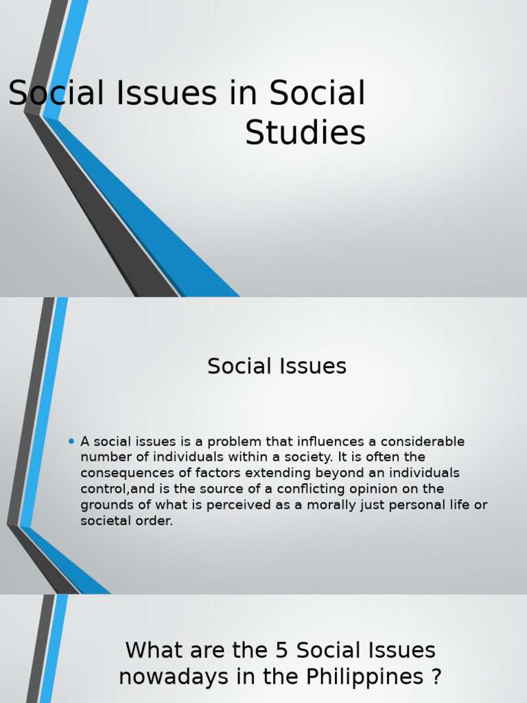 Social Issues in Social Studies | PDF