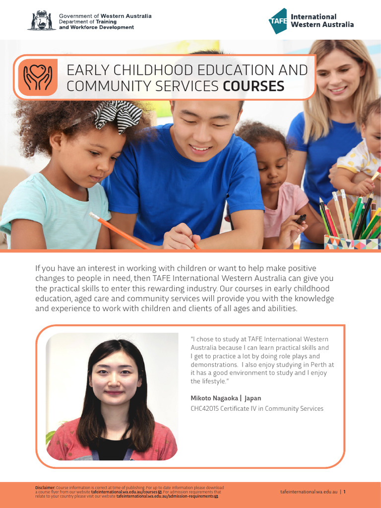 Early Childhood Education Community Services Courses | PDF | Child Care ...