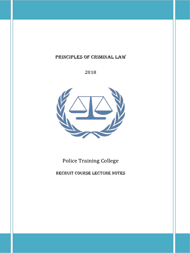 Principles of Criminal Law Overview | PDF | Crimes | Crime & Violence