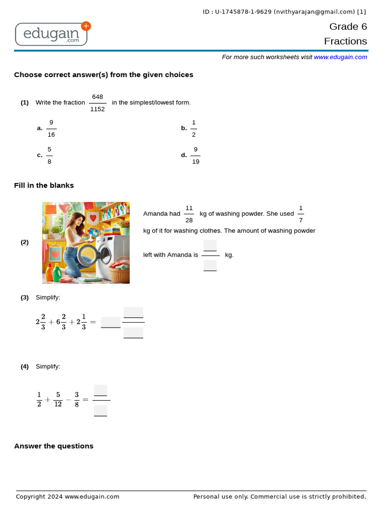 Grade6 1745878 1 9629.q | PDF | Mathematics | Arithmetic