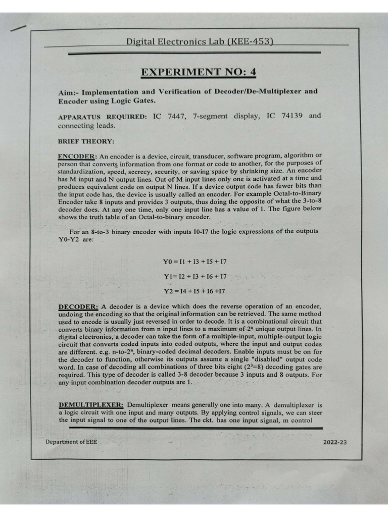 Experiment No 07 | PDF