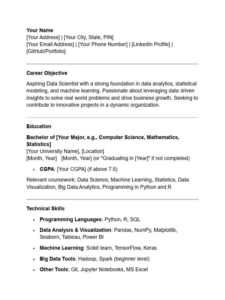 Aspiring Data Scientist Resume | PDF | Data Science | Data Analysis