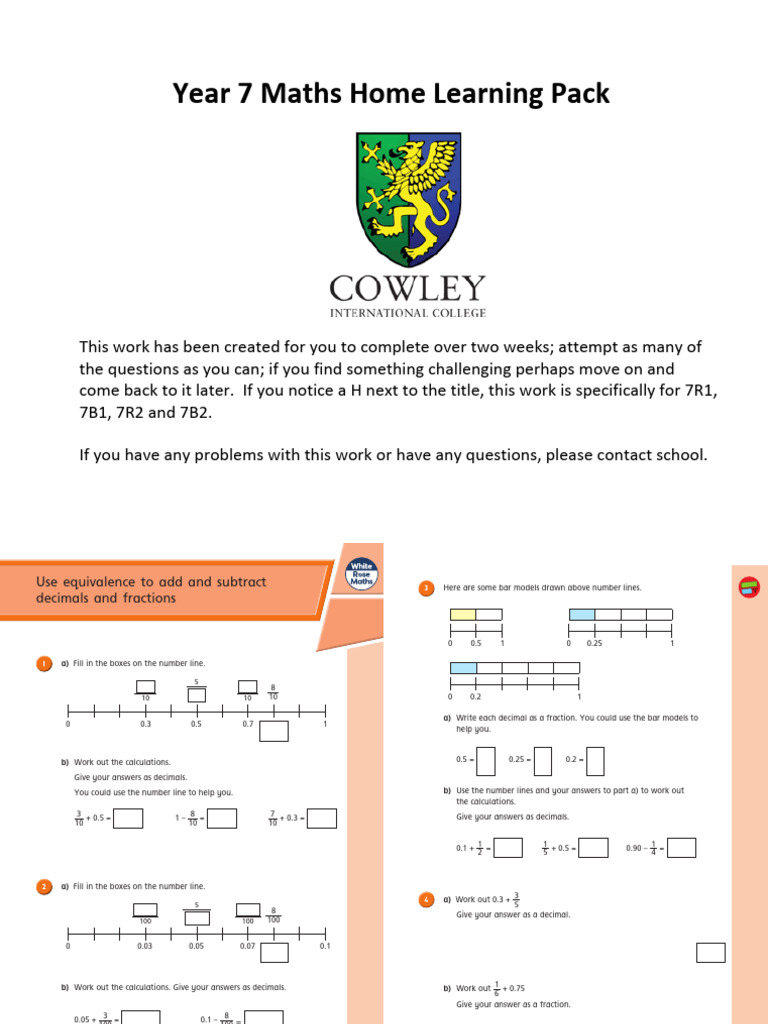 Year 7 Maths Learning Guide | PDF | Triangle | Elementary Geometry