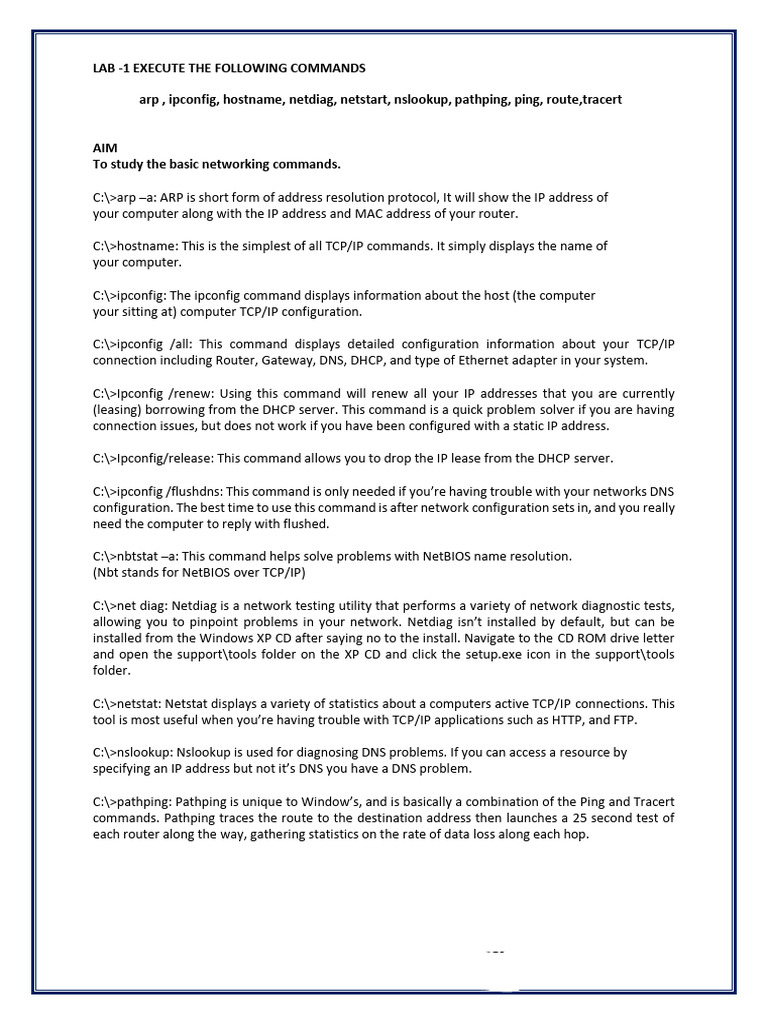 Basic Networking Commands and Cables | PDF | Transmission Medium | I Pv6