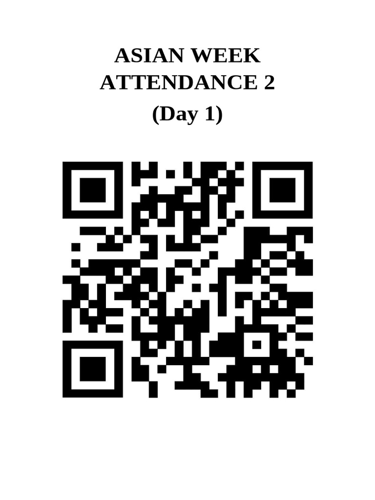 Asian Week Attendance 2 | PDF