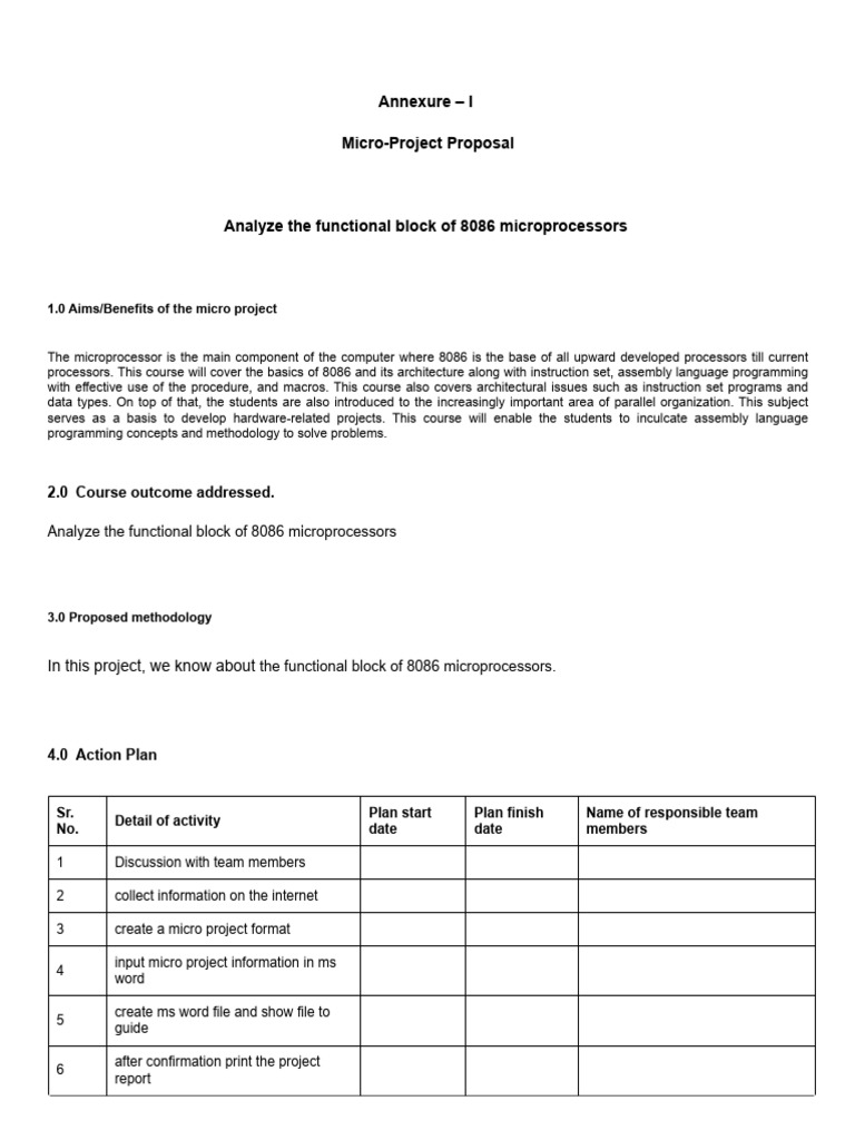Microprocessors (22415) Diploma Micro Project I Scheme MSBTE. - MSBTE ...