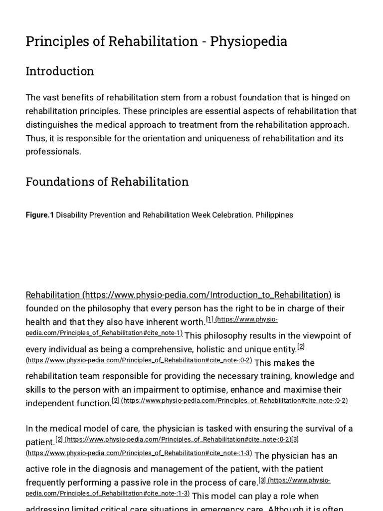 Principles of Rehabilitation Explained | PDF | Physical Therapy | Caregiver
