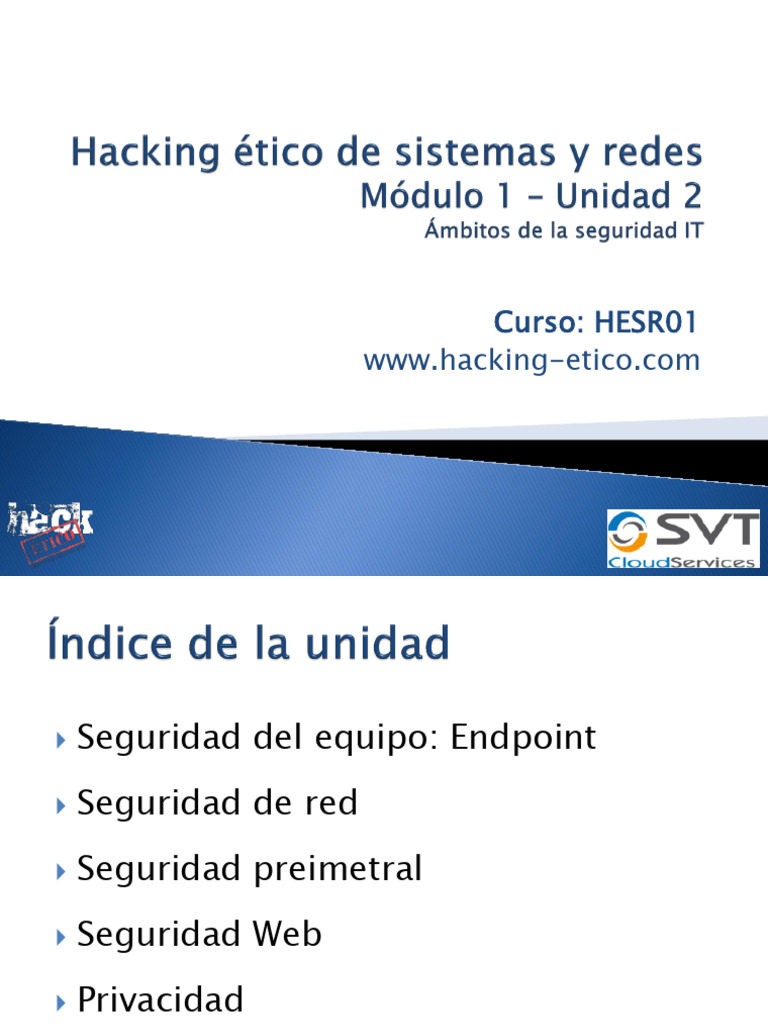 Curso de Hacking Ético y Seguridad | PDF | Cortafuegos (informática ...
