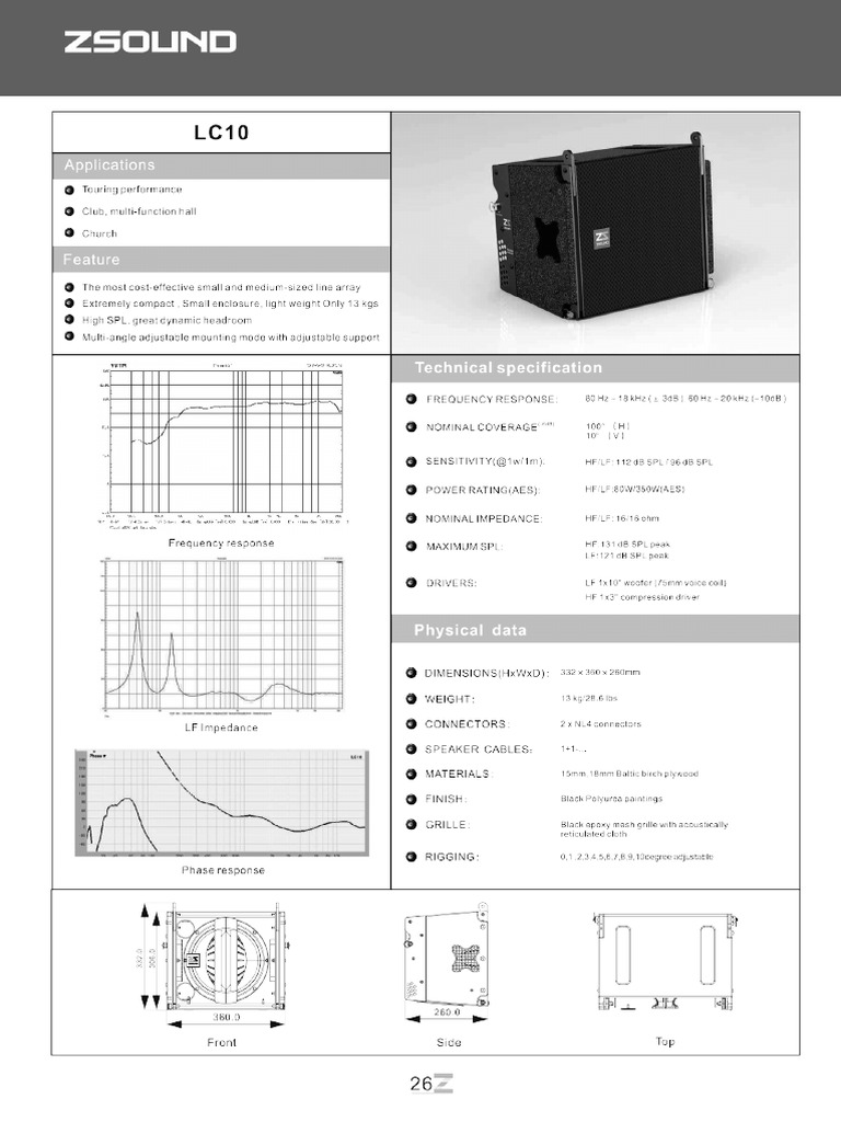 LC10 Specifications | PDF