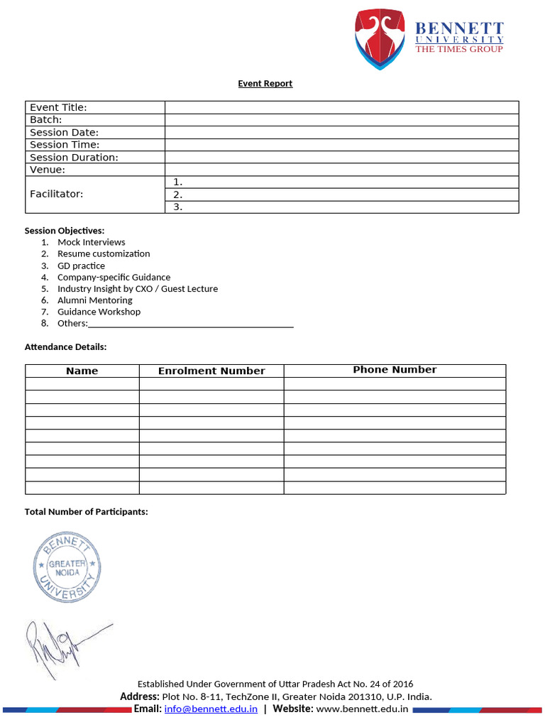 Event Report Template AY 2024-2025 | PDF