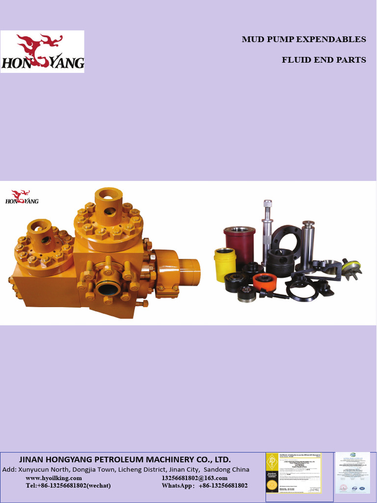 Mud Pump Parts and Manufacturing Details | PDF | Valve | Pump