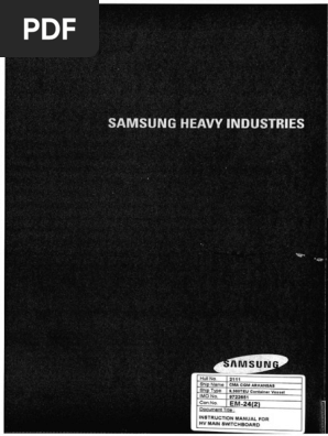 6.6kV Main Switchboard Manual | PDF | Relay | Fuse (Electrical)