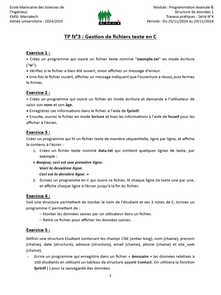 Gestion de fichiers texte en C | PDF | Fichier texte | Fichier informatique