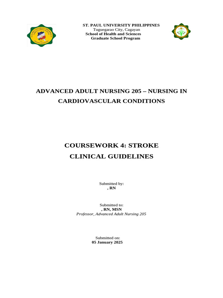 Stroke Clinical Guidelines for Philippines | PDF | Stroke | Physical ...