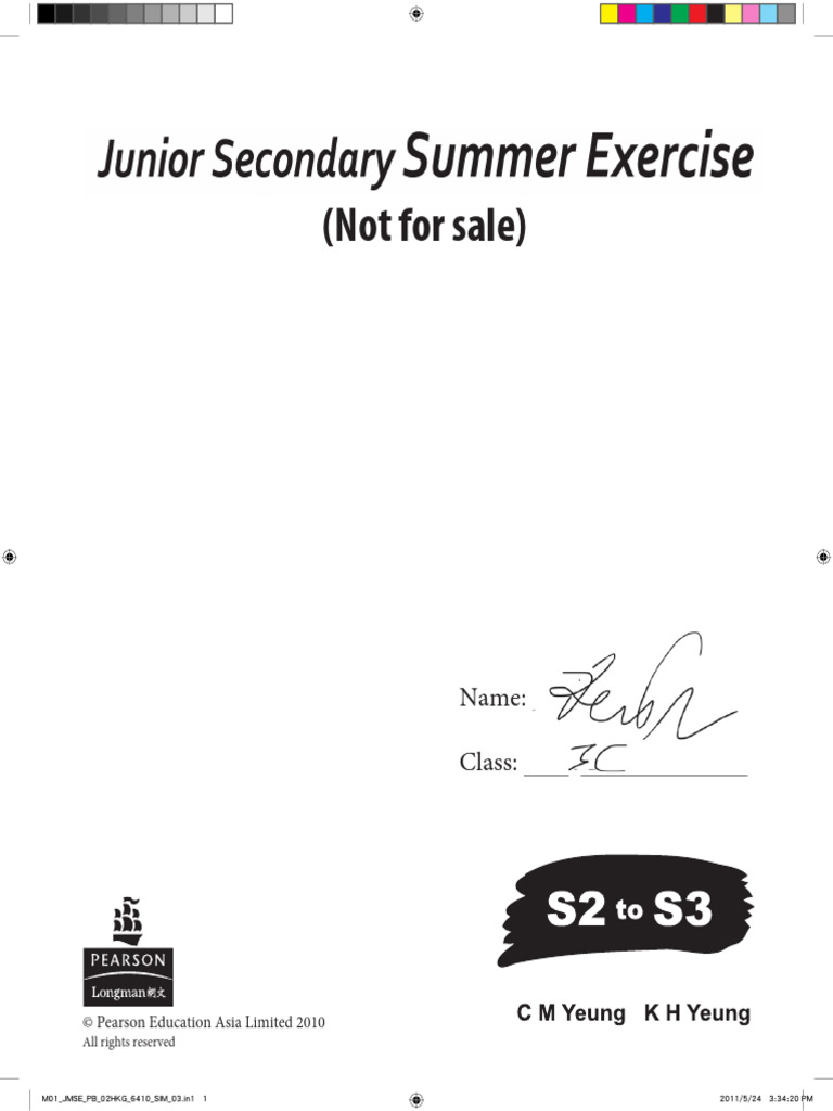 Junior Secondary Math Exercises | PDF | Mathematics | Equations