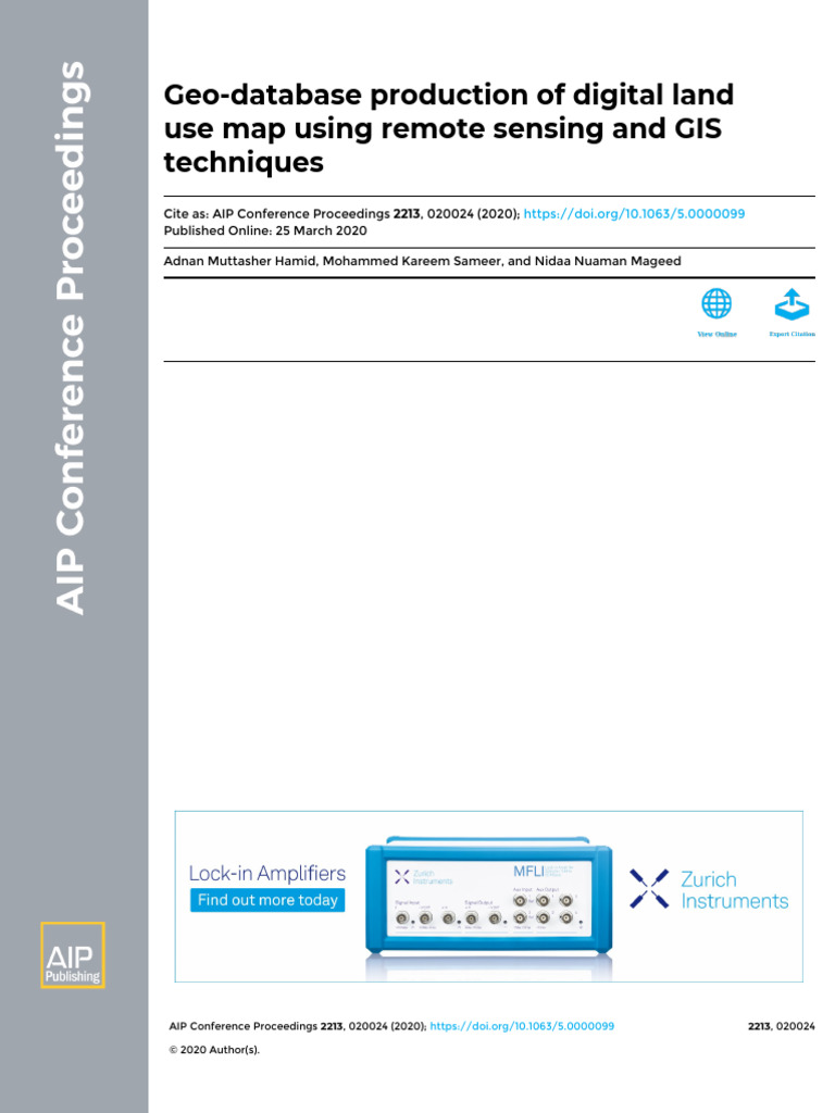 Geo-Database for Digital Land Use Mapping | PDF | Geographic ...