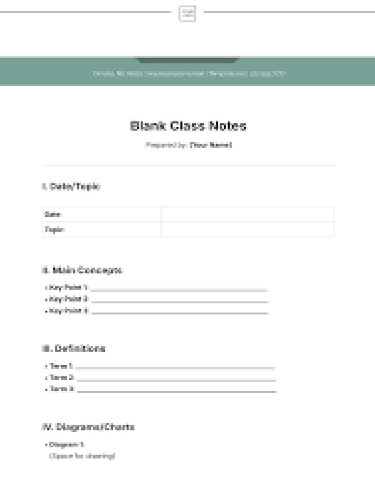Class Notes | PDF