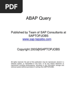 ABAP Query: Published by Team of SAP Consultants at Saptopjobs