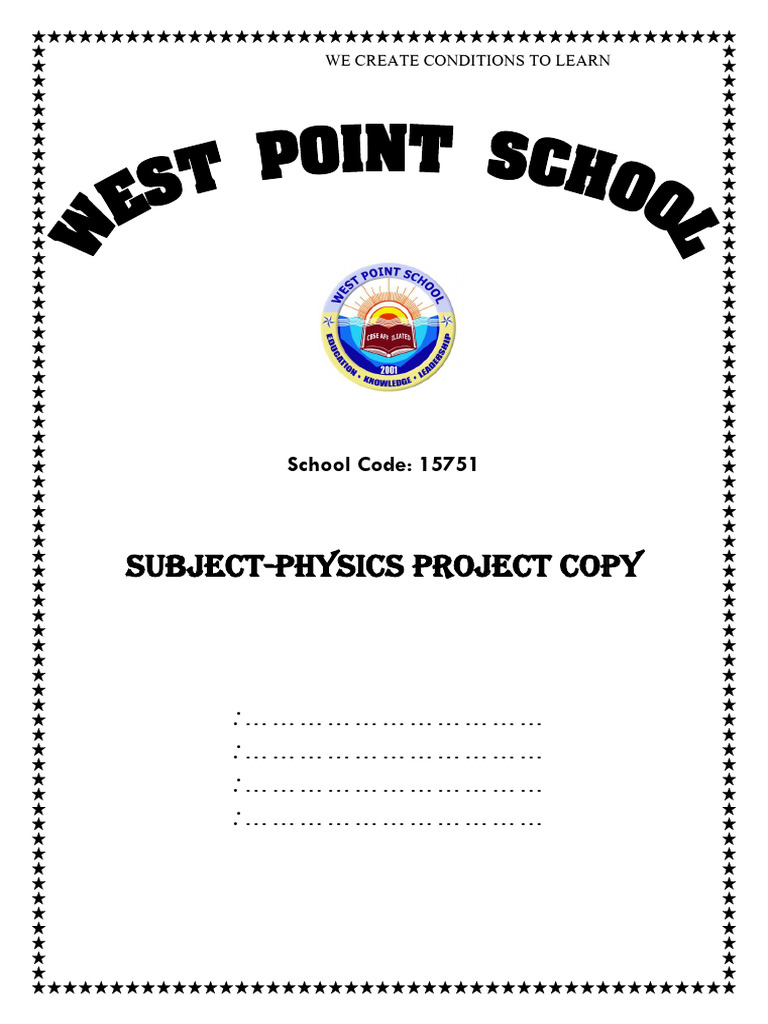 Physics Project Cover Page | PDF