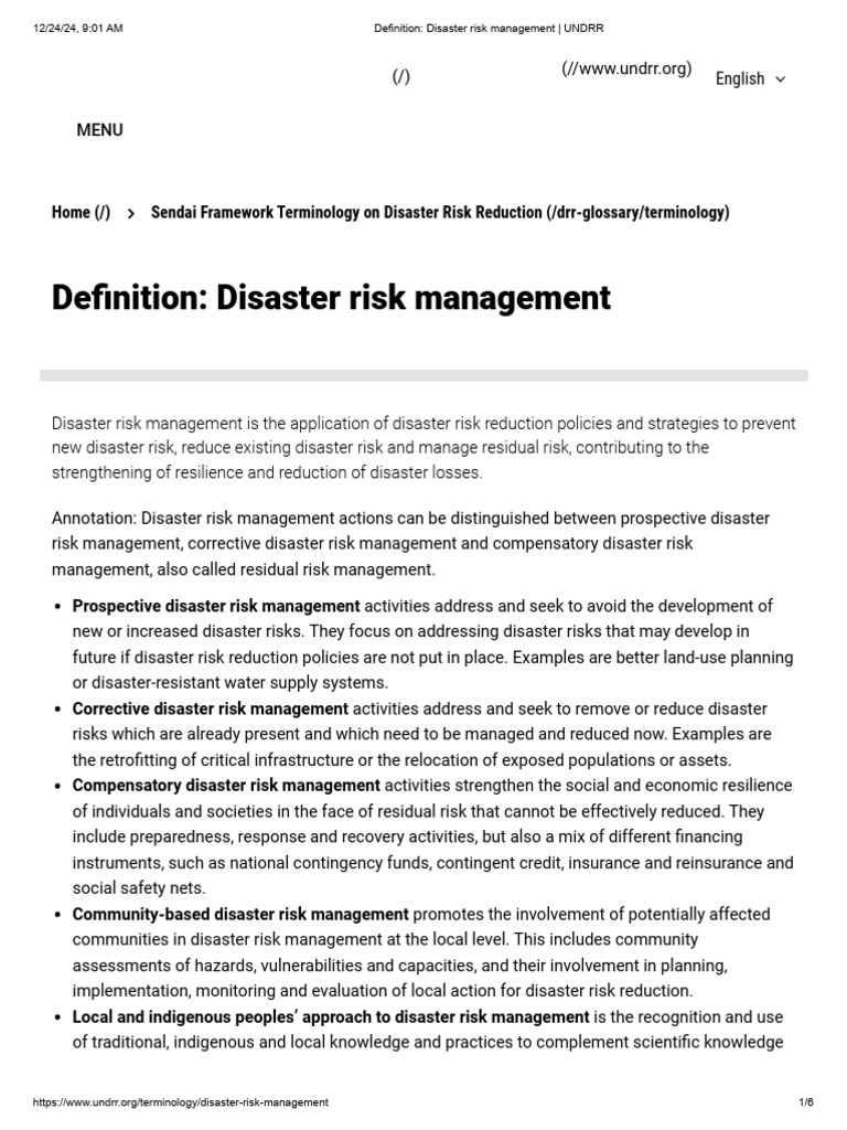 Disaster Risk Management Explained | PDF | Disaster Risk Reduction ...
