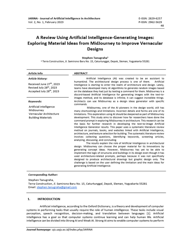 AI in Architecture: MidJourney Insights | PDF | Artificial Intelligence ...