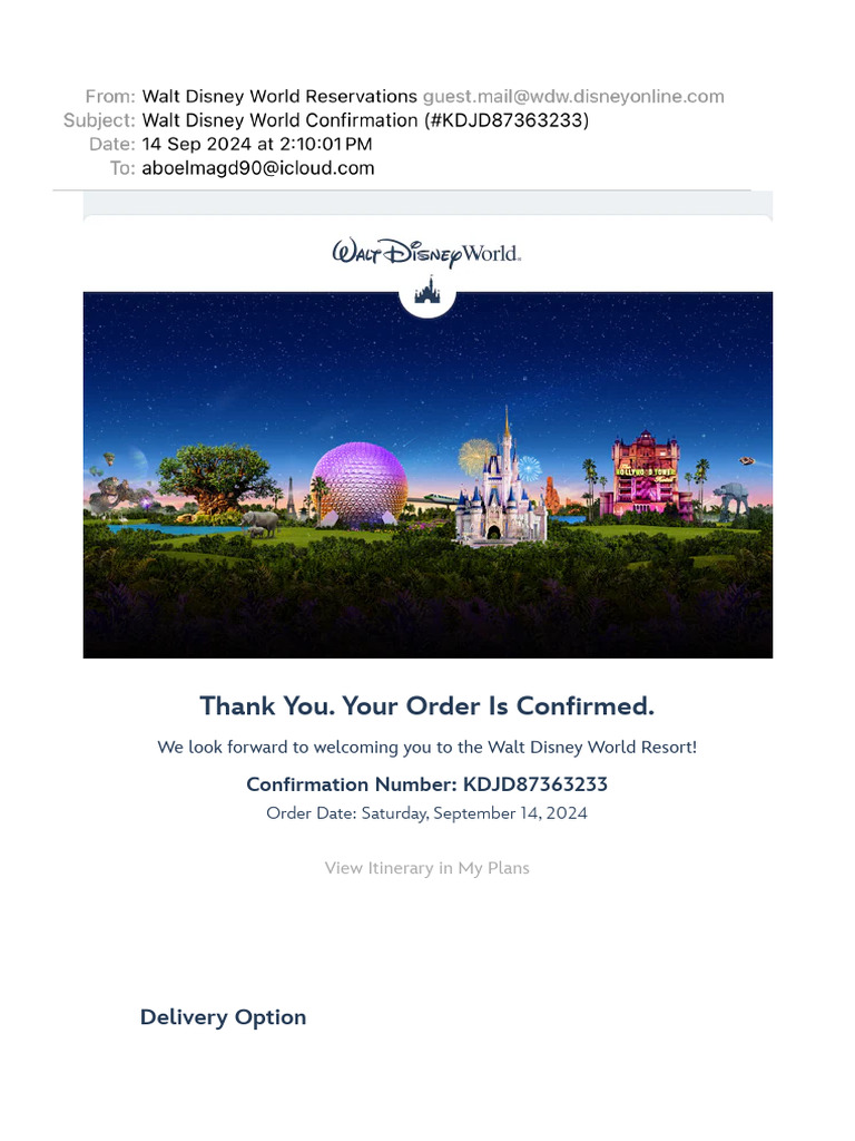 Walt Disney World Confirmation (-KDJD87363233) | PDF | Arbitration ...