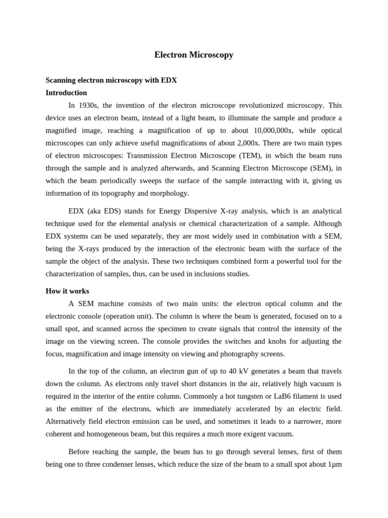 New DOC Document | PDF | Scanning Electron Microscope | Energy ...