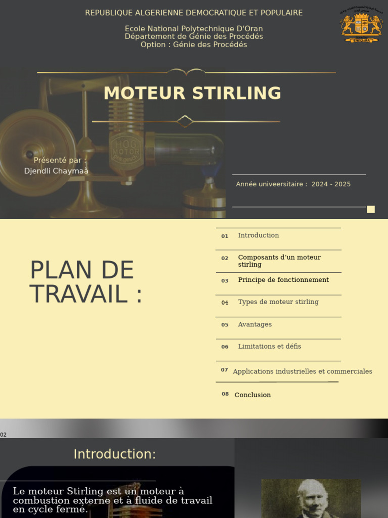 Moteur Stirling : fonctionnement et applications | PDF | Technologie ...