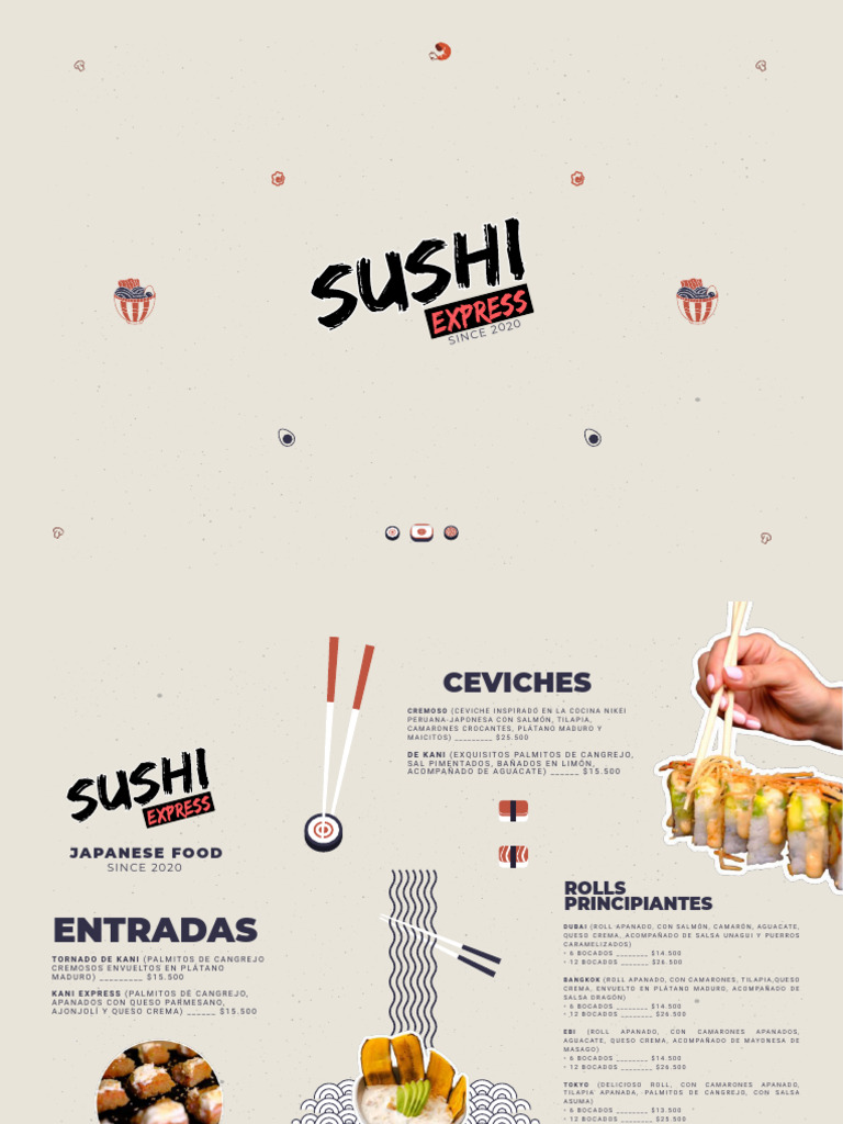 Menu Sushi Express 2023 | PDF