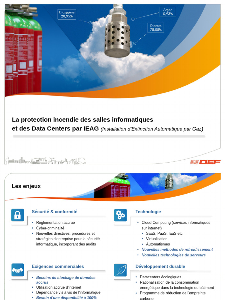 Protection incendie des Data Centers | PDF | Centre de données | Décibel