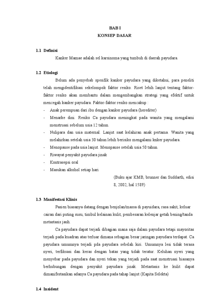 Etiologi Kanker Payudara