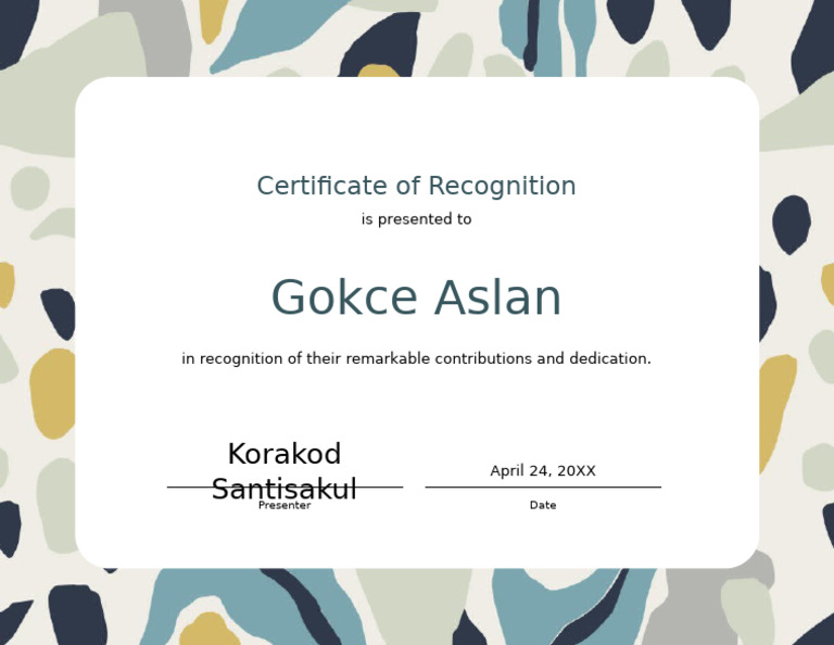 Certificate of Recognition | PDF