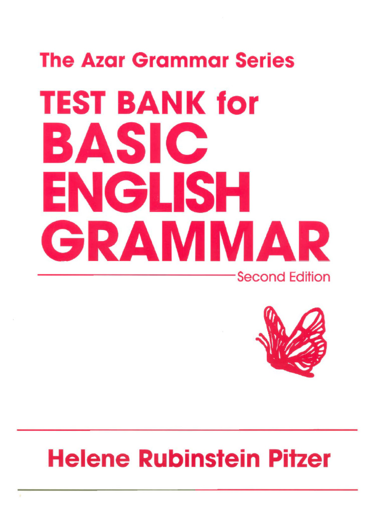 108 Test Bank For Azar Basic English Grammar PDF