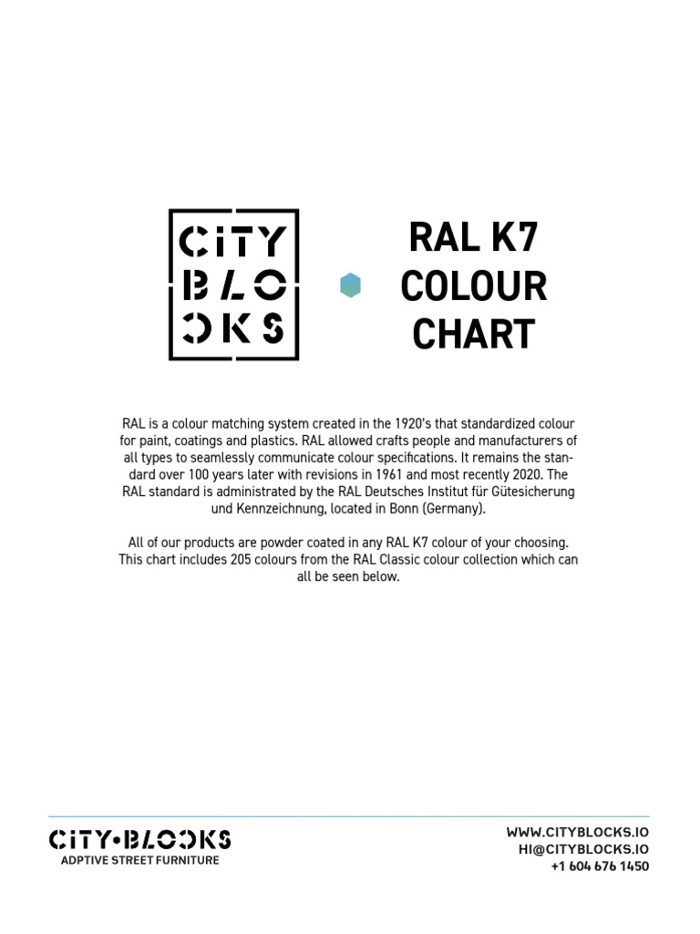RAL K7 Colour Chart Overview | PDF | Color