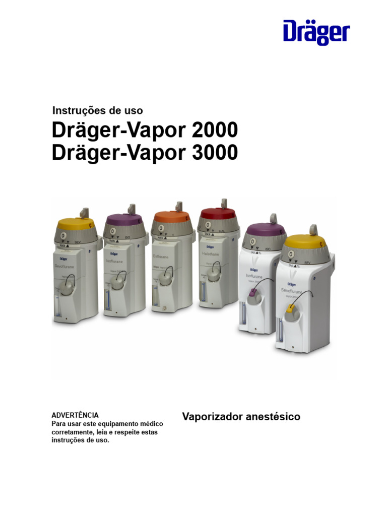 Instruções de Uso Vapor 2000 - 3000 | PDF | Anestesia | Engenharia