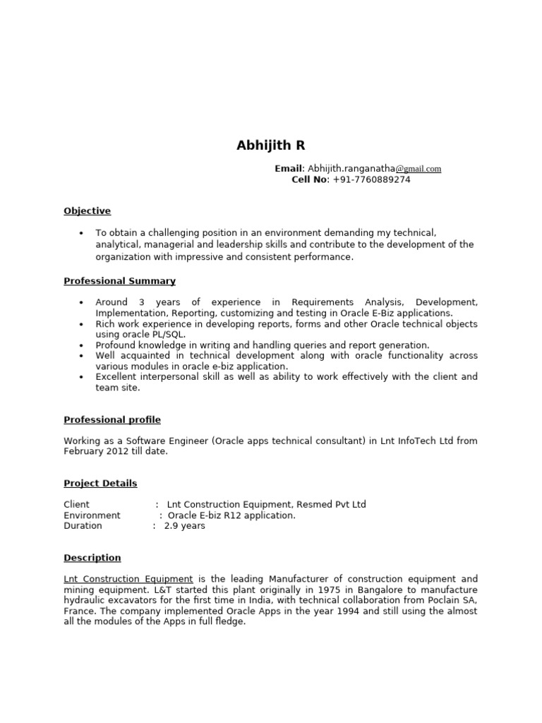 Abhijith ranganatha pwc oracle apps tech bengaluru pdf oracle