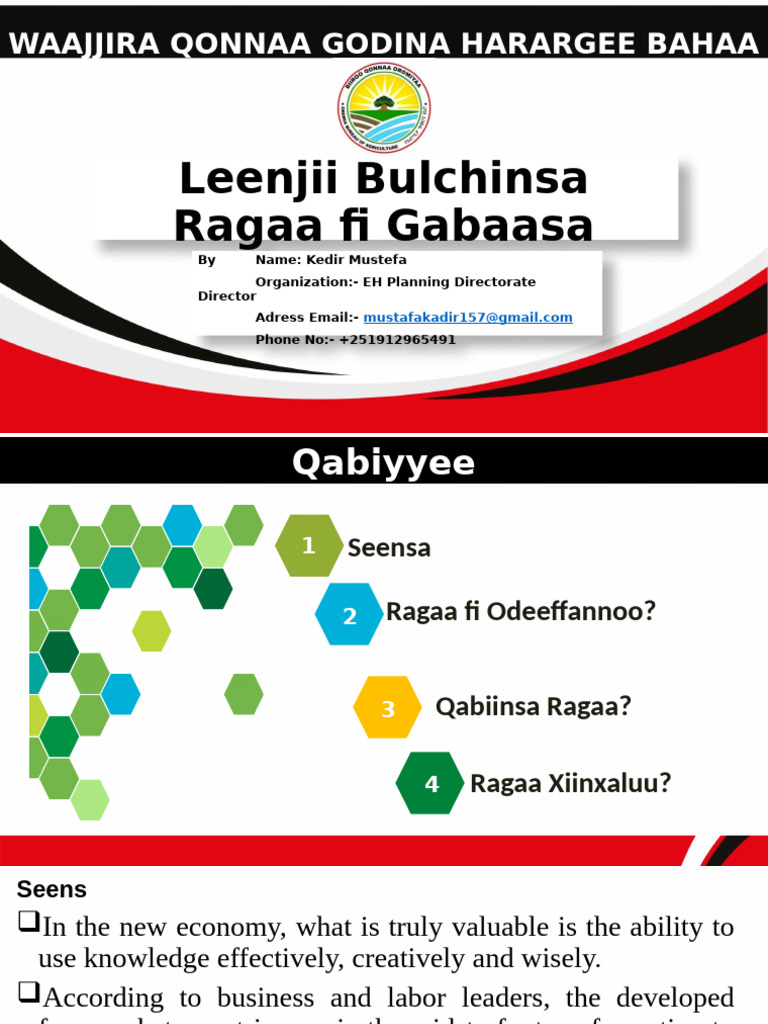 Leenjii Qabiinsa Ragaa 2016 | PDF | Information | Knowledge